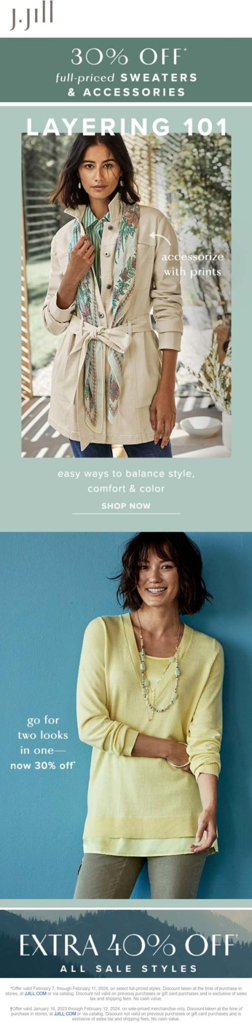 25 off 100 at J.Jill via promo code RT0224 jjill The Coupons App®