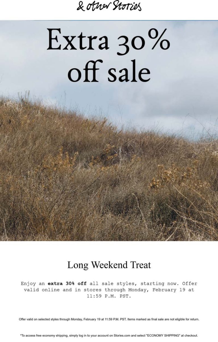 & Other Stories coupon: Extra 30% off sale items at & Other Stories