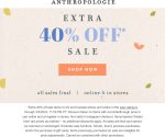 Extra 40% off sale items today at Anthropologie, ditto online #anthropologie