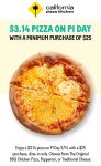 $3.14 pizza the 14th on $25 at California Pizza Kitchen #californiapizzakitchen