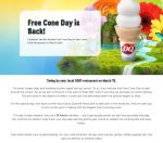 Free ice cream cone day the 19th at Dairy Queen #dairyqueen