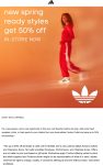 Spring styles are 50% off at adidas Factory Outlets #adidasfactoryoutlets