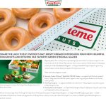 Wear green for a free glazed doughnut 15-17th at Krispy Kreme, no purchase necessary #krispykreme