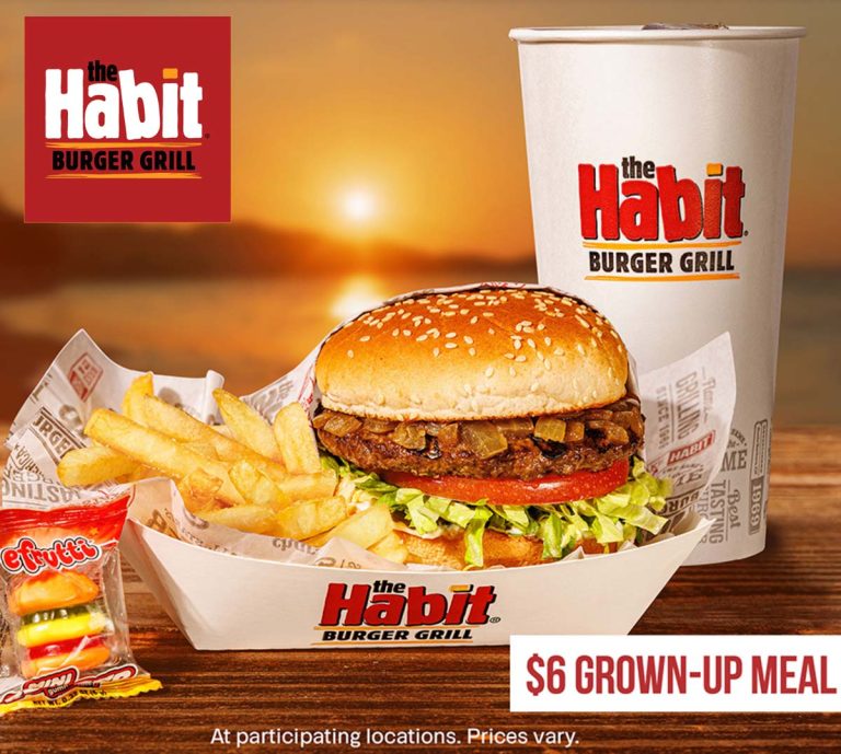 Burger + fries + drink = $6 grown-up meal at The Habit Burger Grill