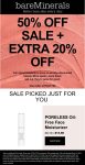 Extra 20% off sale items online today at bareMinerals via promo code LOYALTY20 #bareminerals
