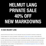 Extra 40% off sale styles online at Helmut Lang #helmutlang