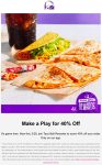 40% off via mobile at Taco Bell #tacobell