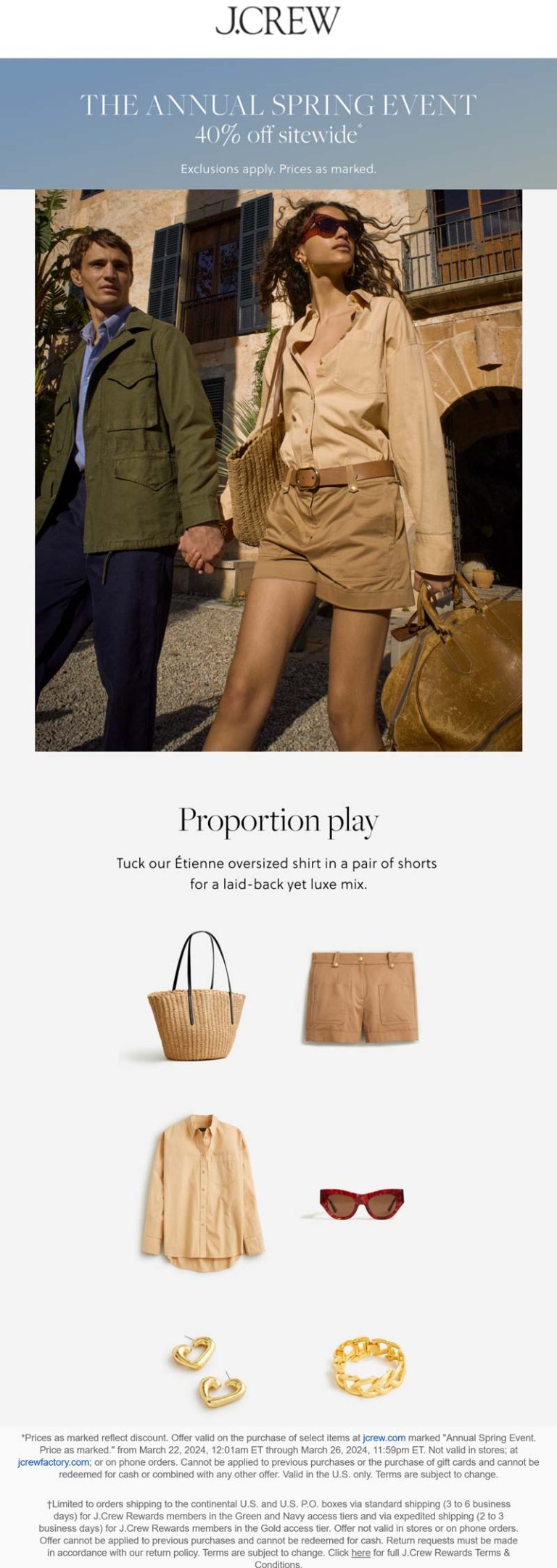 40% off everything online at J.Crew