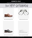 30% off everything online at Kenneth Cole #kennethcole