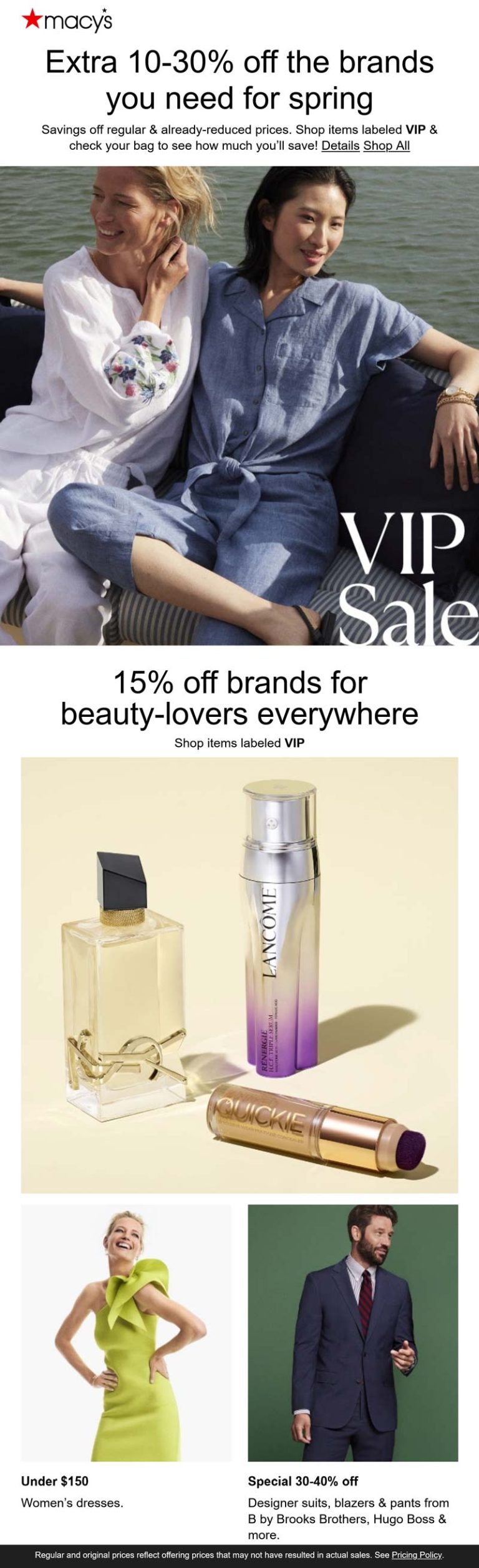 10-30% off Spring items at Macys, ditto online