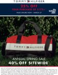 40% off everything online + 25% off $175 today at Tommy Hilfiger #tommyhilfiger