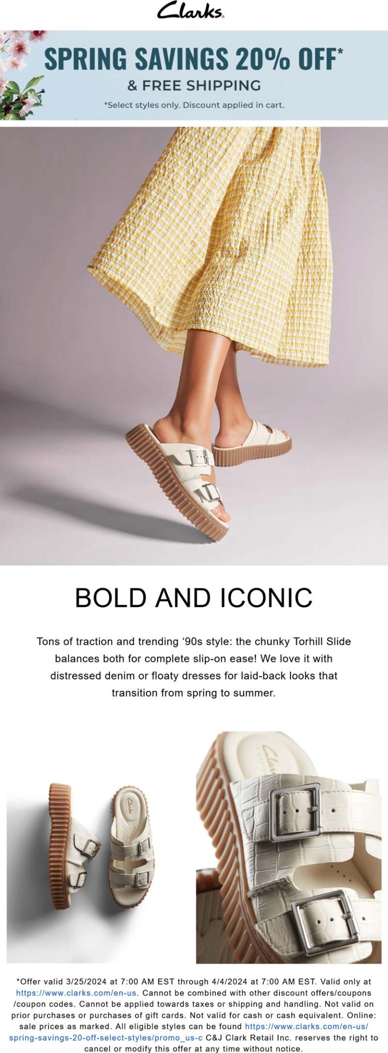 20% off online at Clarks shoes