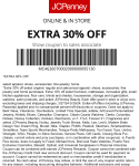Extra 30% off today at JCPenney, or online via promo code BASKET30 #jcpenney