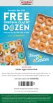 Second dozen doughnuts free at Krispy Kreme, or online via promo code BOGOFREE #krispykreme