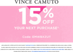 15% off online at Vince Camuto via promo code EMWBXZUT #vincecamuto