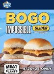 Second impossible slider cheeseburger free today at White Castle #whitecastle
