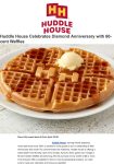 .60 cent waffles with your entree at Huddle House #huddlehouse