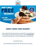 Free dessert on $20 today at Captain Ds via promo code FREEDESSERT #captainds
