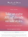 Extra 30% off sale styles online today at Michael Stars #michaelstars