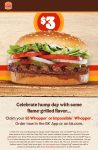 $3 whopper today at Burger King restaurants #burgerking