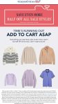 Extra 50% off sale styles today at Vineyard Vines, ditto online #vineyardvines