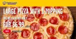 Large 1-topping carryout pizza for $7 at Hungry Howies via promo code LGPZ #hungryhowies
