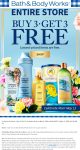 6-for-3 on everything at Bath & Body Works, ditto online #bathbodyworks