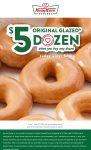 Second glazed dozen $5 today via login at Krispy Kreme doughnuts #krispykreme