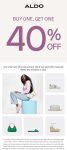Second pair 40% off today at ALDO shoes, ditto online #aldo