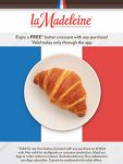 Free butter croissant with any mobile order today at la Madeleine restaurants #lamadeleine