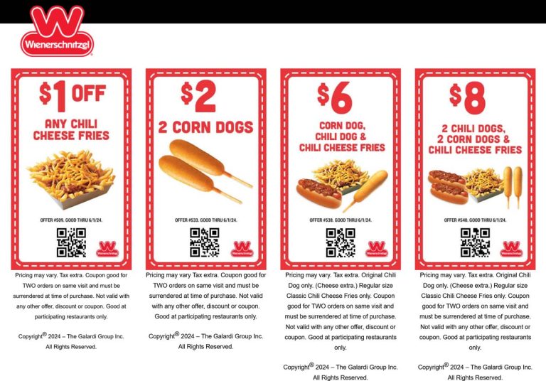 2 corn dogs = $2 & more at Wienerschnitzel restaurants
