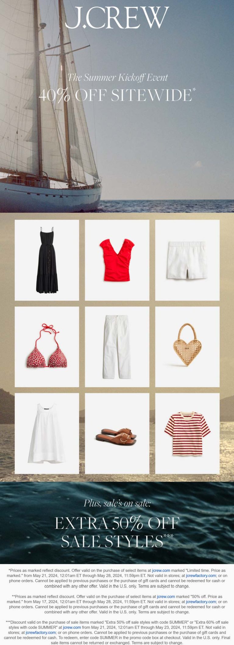 40% off everything & 50% off sale items at J.Crew