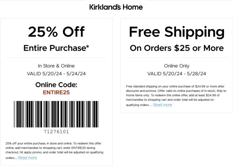 25% off everything at Kirklands, or online via promo code ENTIRE25