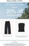 20% off at Abercrombie & Fitch #abercrombiefitch