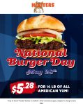 Half pound hamburger = $5.28 Tuesday at Hooters #hooters