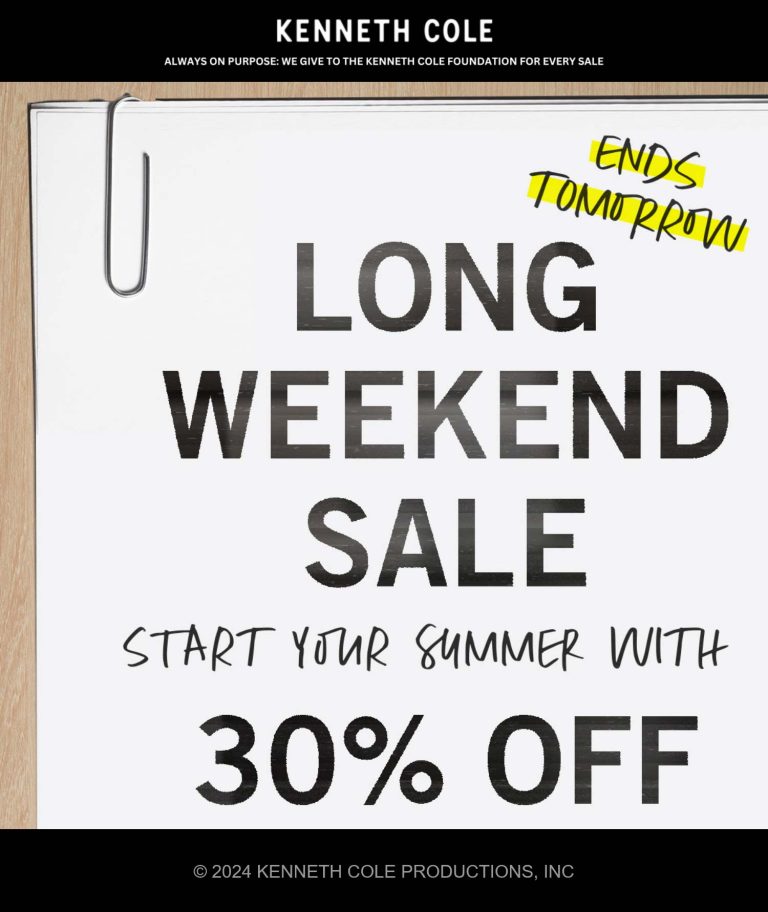 30% off at Kenneth Cole