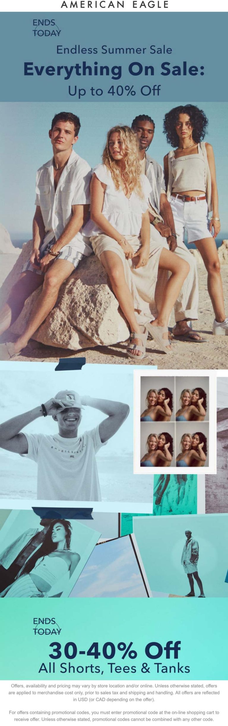 Everything is 30-40% off today at American Eagle