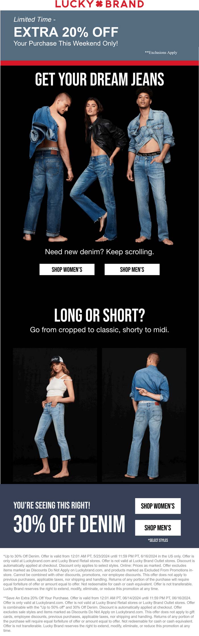 Lucky Brand June 2024 Coupons and Promo Codes 🛒