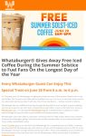 Free iced coffee Thursday at Whataburger #whataburger