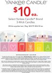 $10 3-wick candles at Yankee Candle, ditto online #yankeecandle
