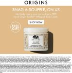 Free body cream with your body care product online at Origins #origins
