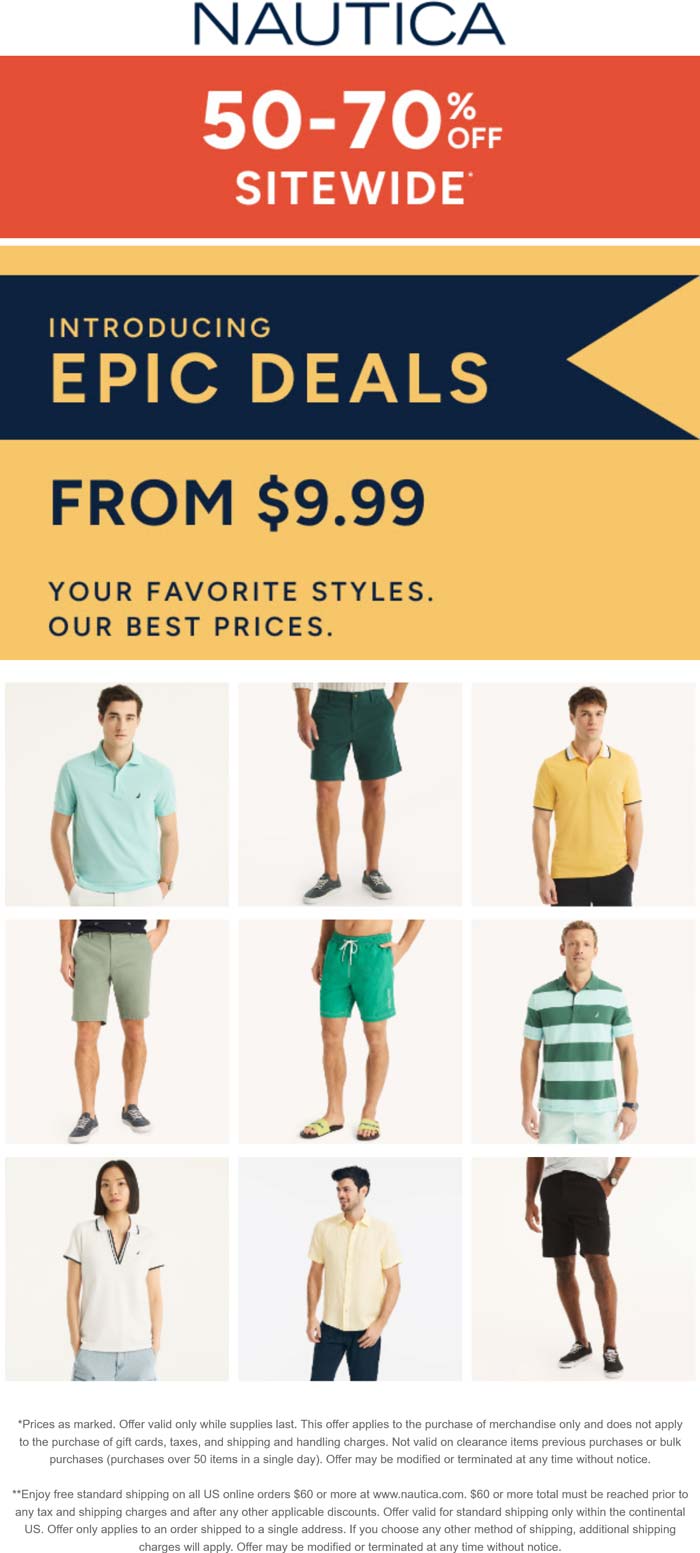 50-70% off everything at Nautica #nautica - The Coupons App®