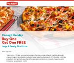 Second large pizza free online at Papa Murphys #papamurphys