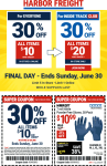 30% off items under $10 today at Harbor Freight Tools, or online via promo code 93495893 #harborfreight