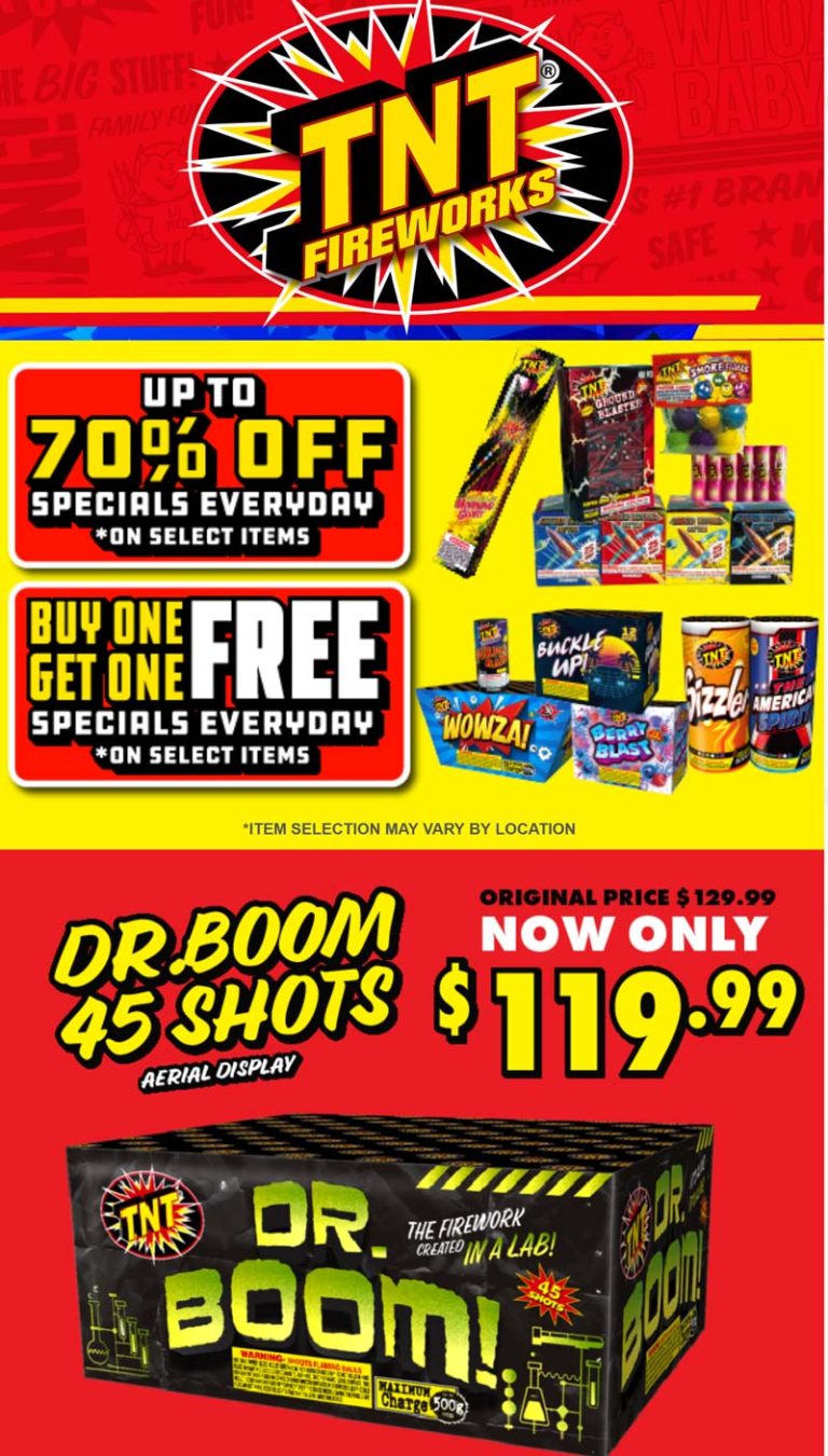Various bogo deals at TNT Fireworks