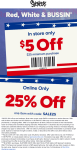 $5 off $25 at Spencers, or 25% off a single item online via promo code SALE25 #spencers