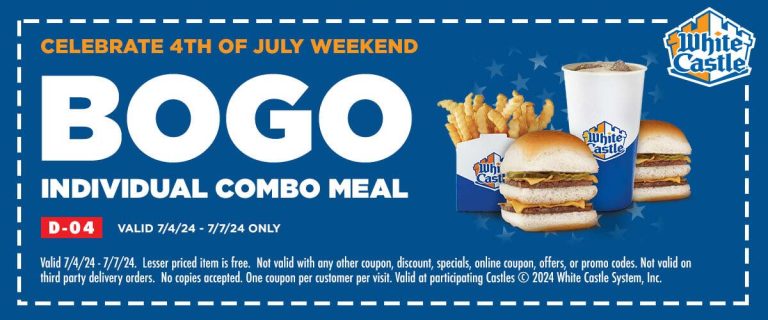 Second combo meal free at White Castle