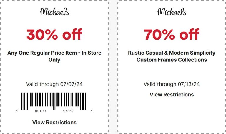 30% off a single item today at Michaels