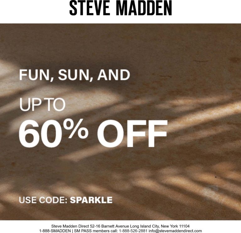 40-60% off at Steve Madden via promo code SPARKLE