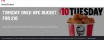 8pc chicken bucket for $10 today at KFC #kfc